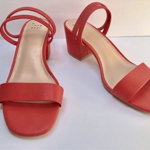 A New Day Coral Block Heel Sandals, 8